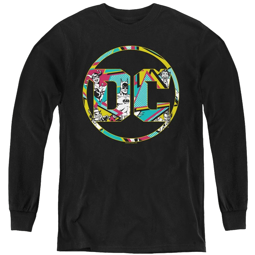 Dc Batman 80S Bat Logo - Youth Long Sleeve T-Shirt Youth Long Sleeve T-Shirt Batman   