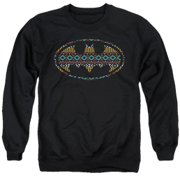 Dc Batman Aztec Fill - Men's Crewneck Sweatshirt Men's Crewneck Sweatshirt Batman   