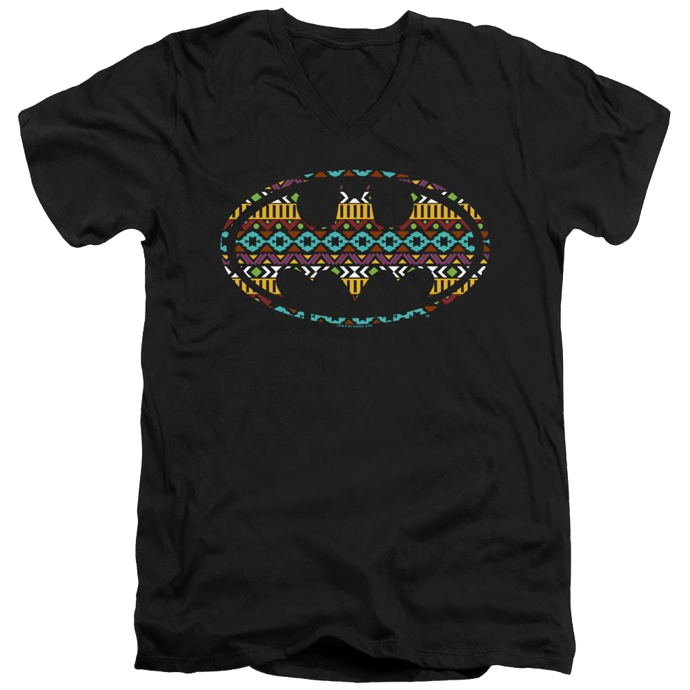 Dc Batman Aztec Fill - Men's V-Neck T-Shirt Men's V-Neck T-Shirt Batman   