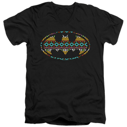 Dc Batman Aztec Fill - Men's V-Neck T-Shirt Men's V-Neck T-Shirt Batman   