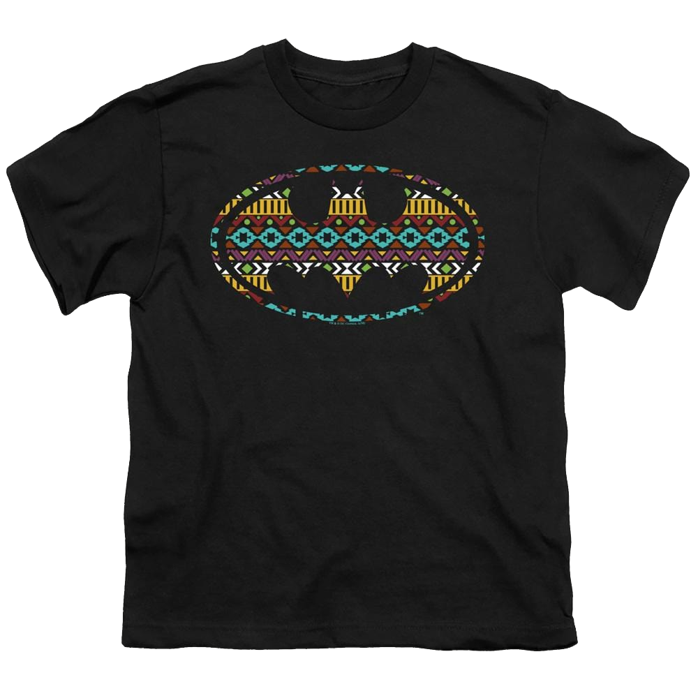 Dc Batman Aztec Fill - Youth T-Shirt Youth T-Shirt (Ages 8-12) Batman   