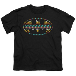 Dc Batman Aztec Fill - Youth T-Shirt Youth T-Shirt (Ages 8-12) Batman   