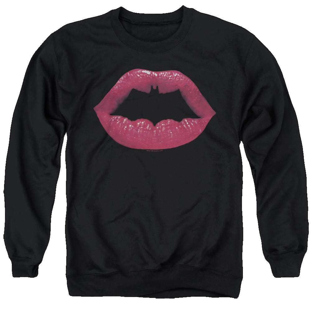 Dc Batman Bat Kiss - Men's Crewneck Sweatshirt Men's Crewneck Sweatshirt Batman   