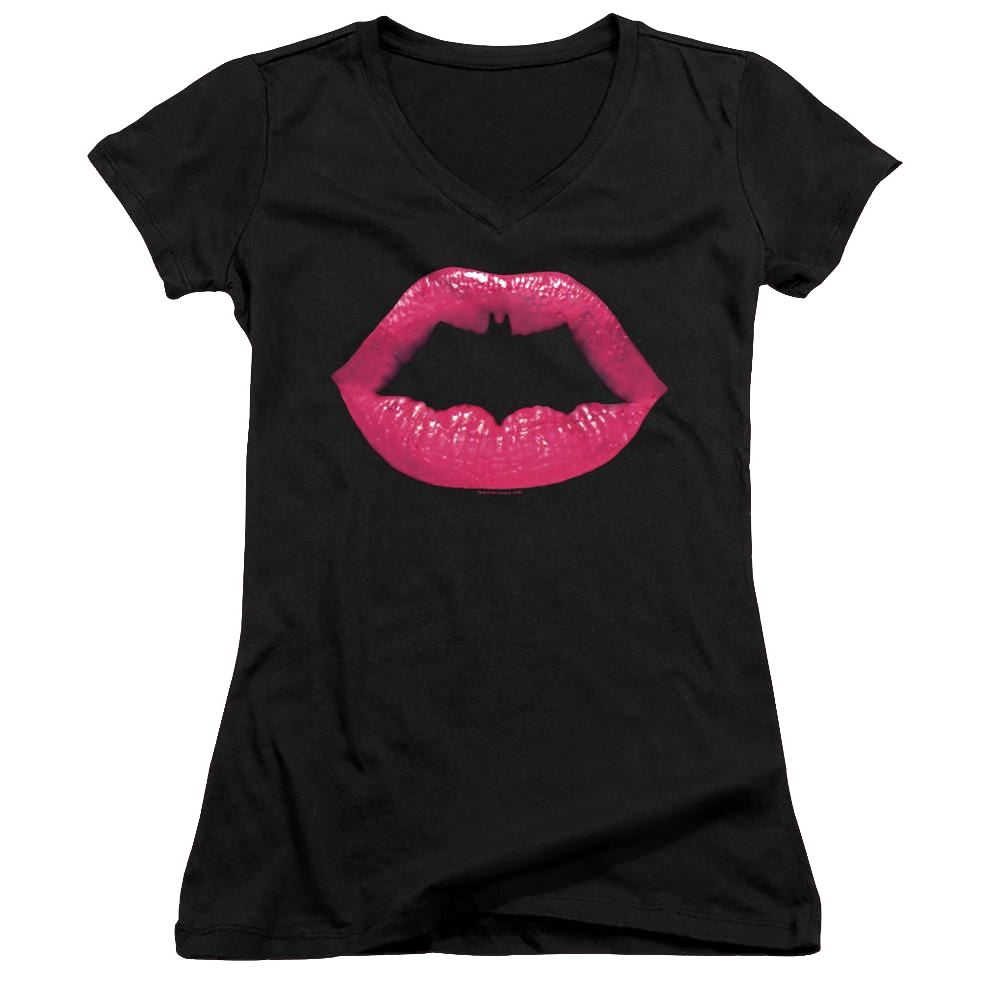 Dc Batman Bat Kiss - Juniors V-Neck T-Shirt Juniors V-Neck T-Shirt Batman   