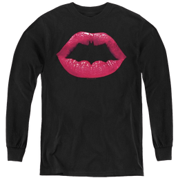 Dc Batman Bat Kiss - Youth Long Sleeve T-Shirt Youth Long Sleeve T-Shirt Batman   