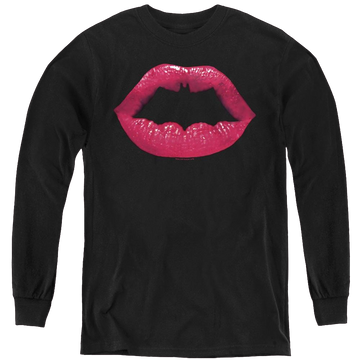 Dc Batman Bat Kiss - Youth Long Sleeve T-Shirt Youth Long Sleeve T-Shirt Batman   