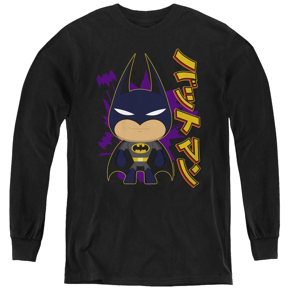 Dc Batman Cute Kanji - Youth Long Sleeve T-Shirt Youth Long Sleeve T-Shirt Batman   