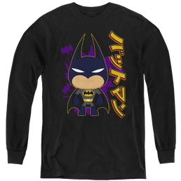 Dc Batman Cute Kanji - Youth Long Sleeve T-Shirt Youth Long Sleeve T-Shirt Batman   