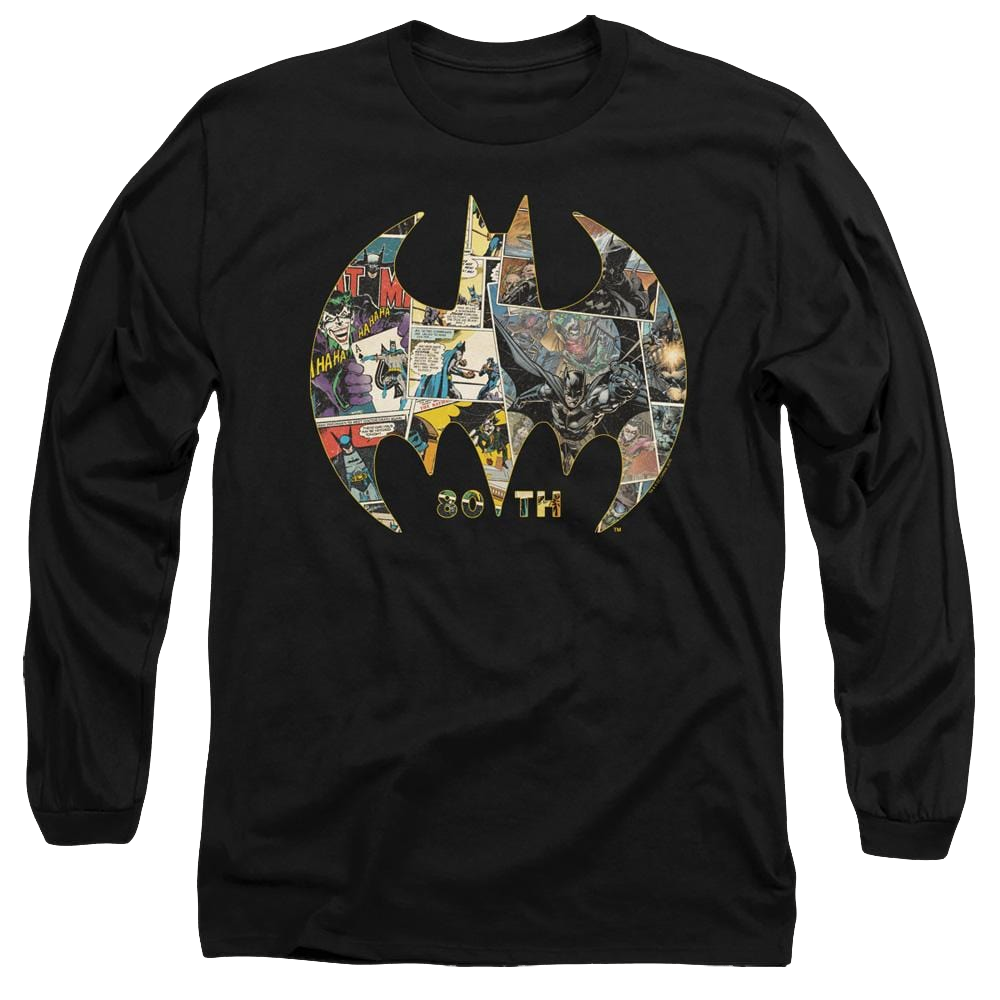 Dc Batman 80Th Shield - Men's Long Sleeve T-Shirt Men's Long Sleeve T-Shirt Batman   