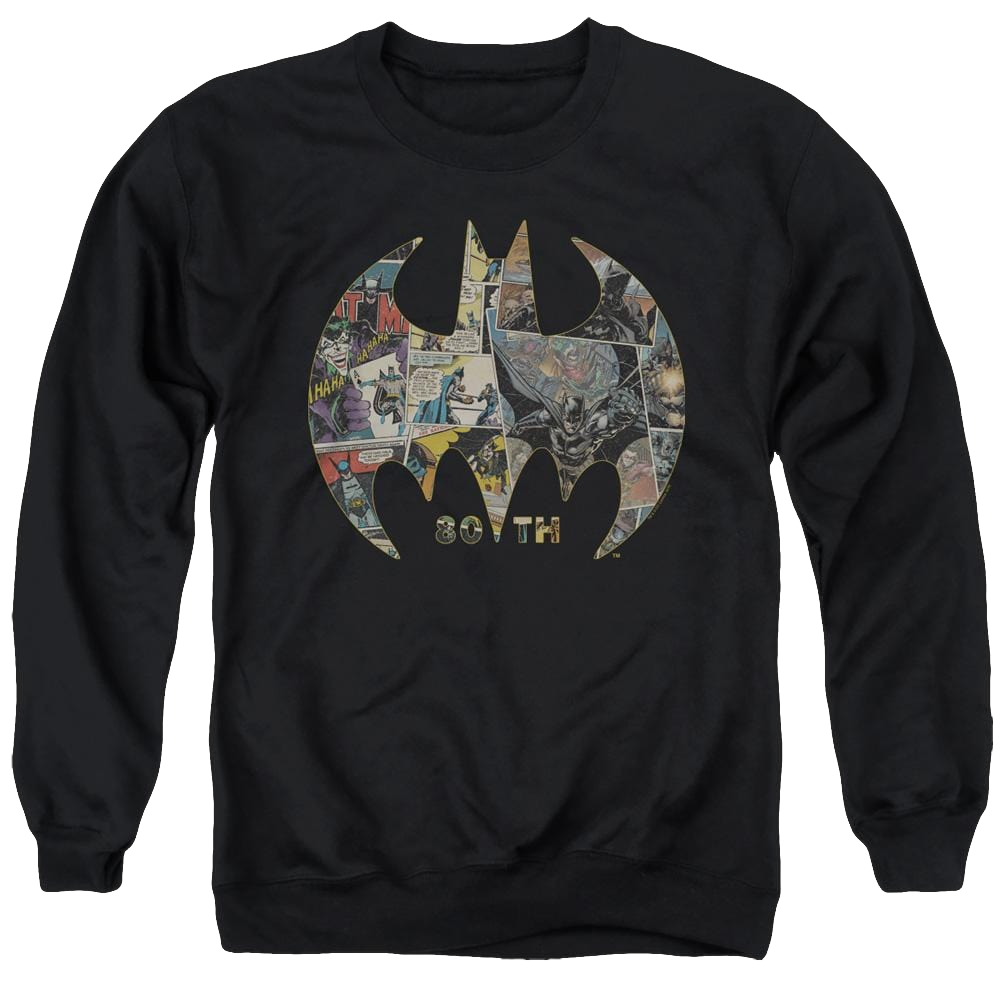 Dc Batman 80Th Shield - Men's Crewneck Sweatshirt Men's Crewneck Sweatshirt Batman   