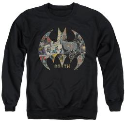 Dc Batman 80Th Shield - Men's Crewneck Sweatshirt Men's Crewneck Sweatshirt Batman   