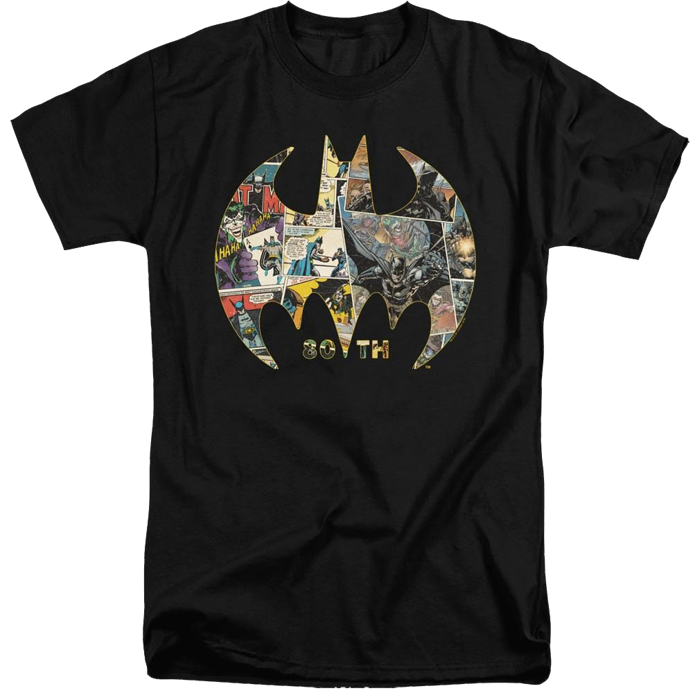 Dc Batman 80Th Shield - Men's Tall Fit T-Shirt Men's Tall Fit T-Shirt Batman   