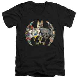 Dc Batman 80Th Shield - Men's V-Neck T-Shirt Men's V-Neck T-Shirt Batman   