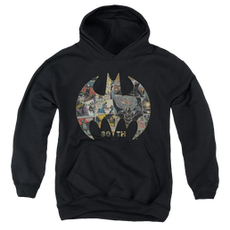 Dc Batman 80Th Shield - Youth Hoodie Youth Hoodie (Ages 8-12) Batman   
