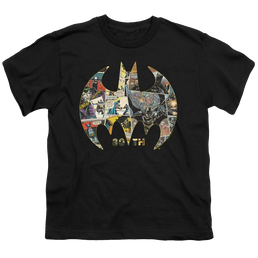 Dc Batman 80Th Shield - Youth T-Shirt Youth T-Shirt (Ages 8-12) Batman   