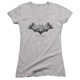 Dc Batman Gotham Shield - Juniors V-Neck T-Shirt Juniors V-Neck T-Shirt Batman   