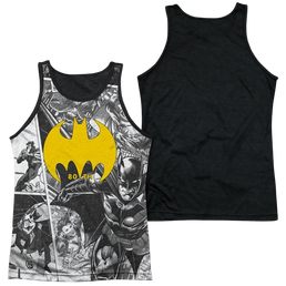 DC Batman Collage - Men's Black Back Tank Top Men's Black Back Tank Batman   