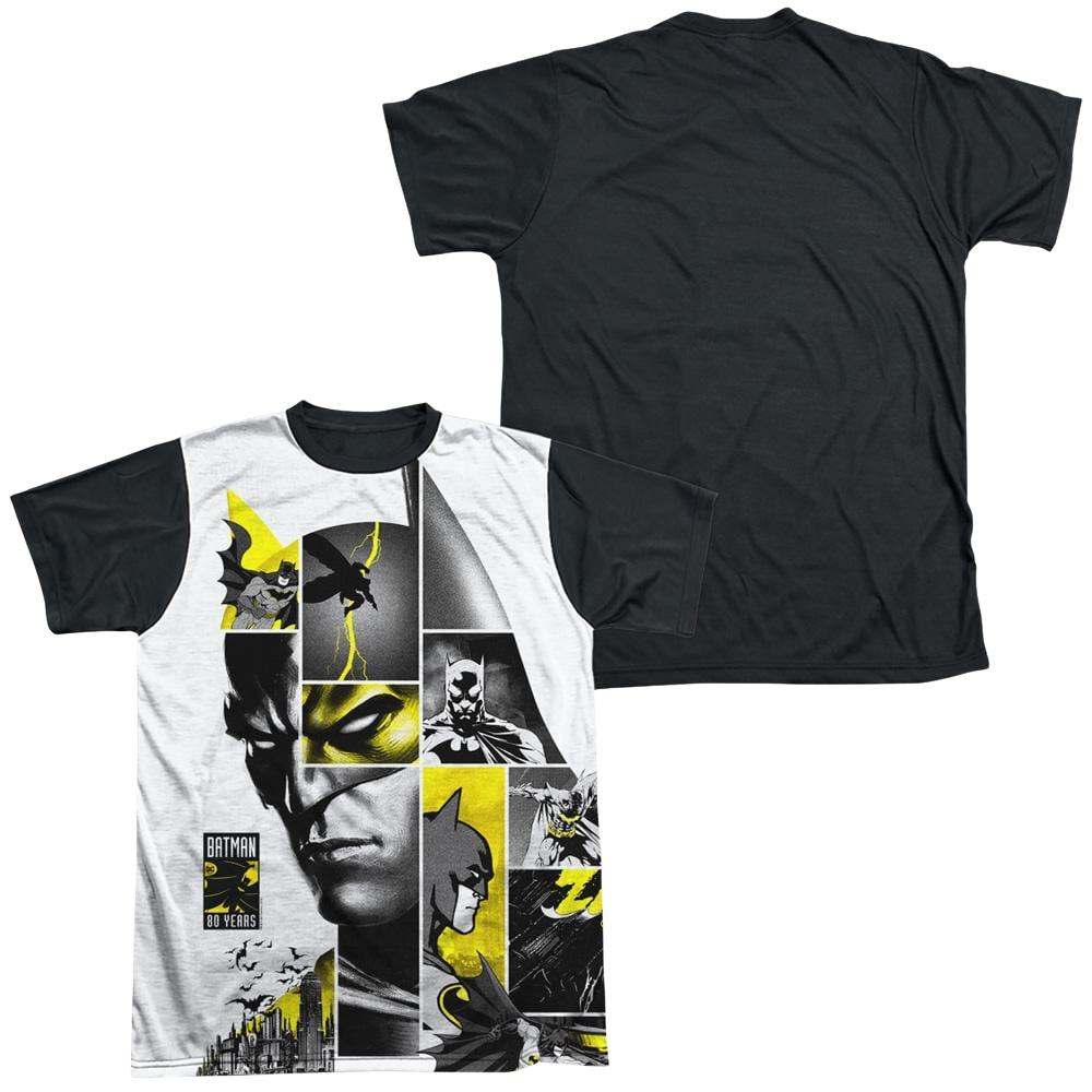 DC Batman 80Th Panels - Men's Black Back T-Shirt Men's Black Back T-Shirt Batman   