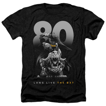 Charcoal men's heather t-shirt with DC Batman Big 80 graphic