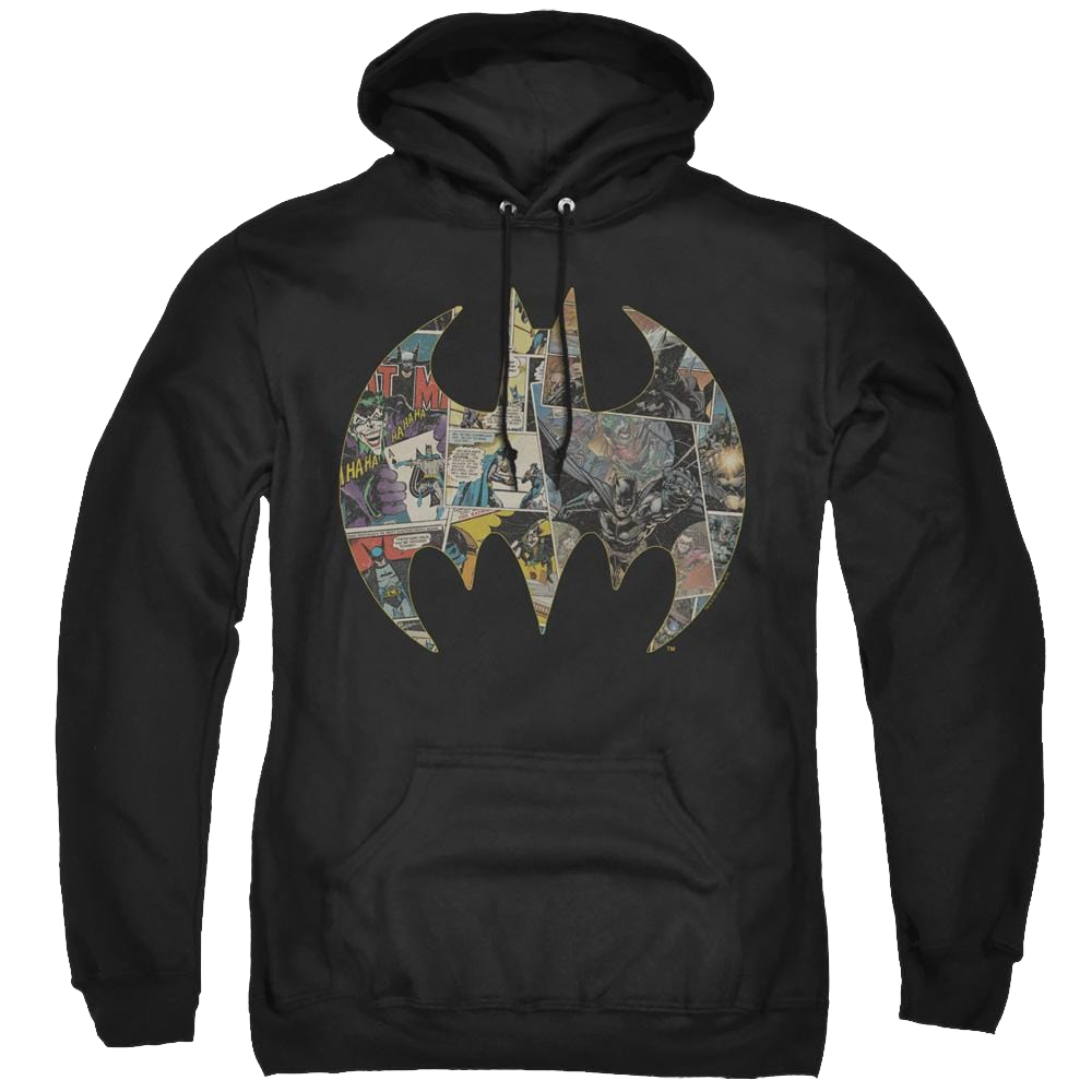 Dc Batman Collage Shield - Pullover Hoodie Pullover Hoodie Batman   