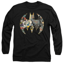 Dc Batman Collage Shield - Men's Long Sleeve T-Shirt Men's Long Sleeve T-Shirt Batman   