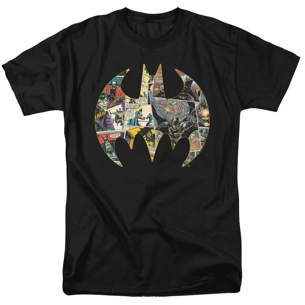 Dc Batman Collage Shield - Men's Regular Fit T-Shirt Men's Regular Fit T-Shirt Batman   