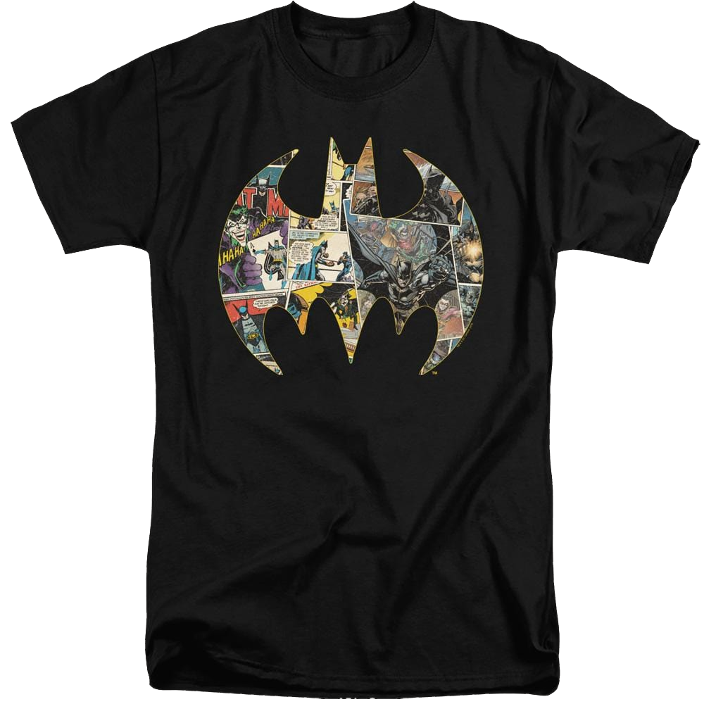 Dc Batman Collage Shield - Men's Tall Fit T-Shirt Men's Tall Fit T-Shirt Batman   