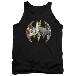 Dc Batman Collage Shield - Men's Tank Top Men's Tank Batman   