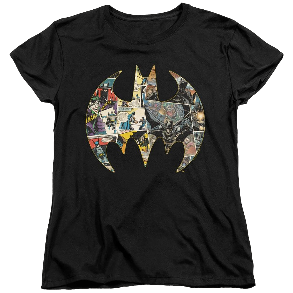 Dc Batman Collage Shield - Women's T-Shirt Women's T-Shirt Batman   