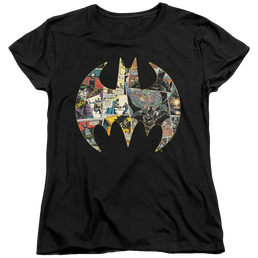 Dc Batman Collage Shield - Women's T-Shirt Women's T-Shirt Batman   