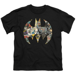 Dc Batman Collage Shield - Youth T-Shirt Youth T-Shirt (Ages 8-12) Batman   