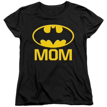 Black women's t-shirt with Dc Batman Bat Mom graphic
