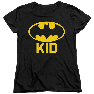 Black women's t-shirt with Dc Batman Bat Kid graphic