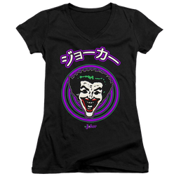 Joker, The Face Spiral - Juniors V-Neck T-Shirt Juniors V-Neck T-Shirt Joker   