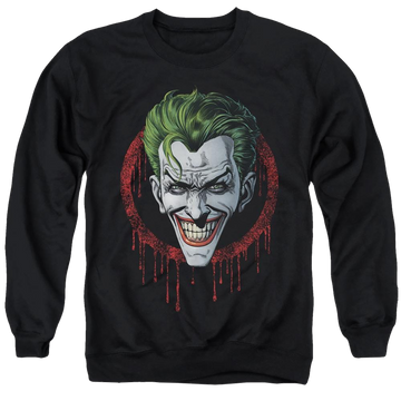 Black men's crewneck sweatshirt with Joker Drip graphic