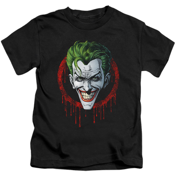 Black kid's t-shirt for ages 4 to 7 with Joker Drip graphic
