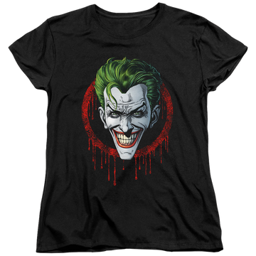 Black women's t-shirt with Joker Drip graphic