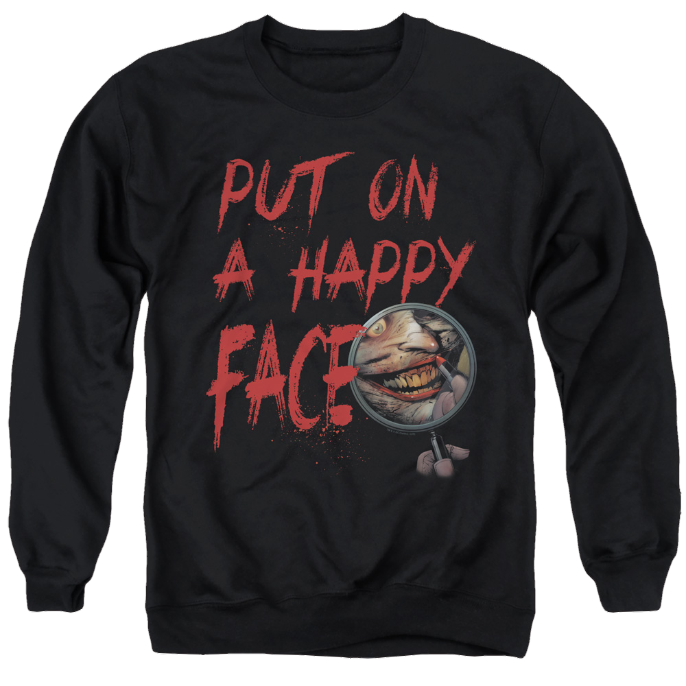 Joker, The Happy Face - Men's Crewneck Sweatshirt Men's Crewneck Sweatshirt Joker   