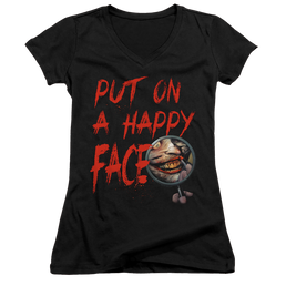 Joker, The Happy Face - Juniors V-Neck T-Shirt Juniors V-Neck T-Shirt Joker   