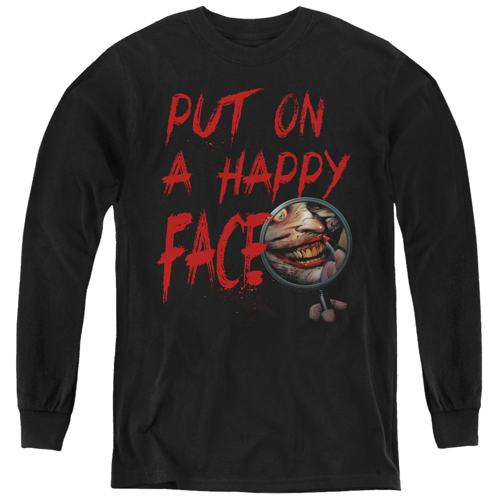 Joker, The Happy Face - Youth Long Sleeve T-Shirt Youth Long Sleeve T-Shirt Joker   