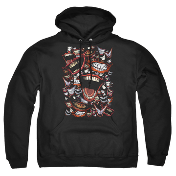Black pullover hoodie with Joker Famous Wretch graphic