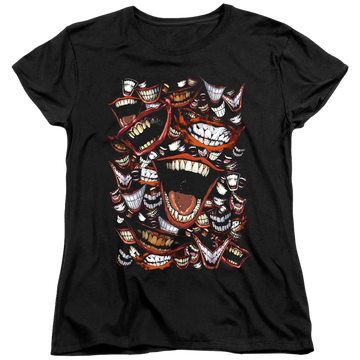 Black women's t-shirt with Joker Famous Wretch graphic