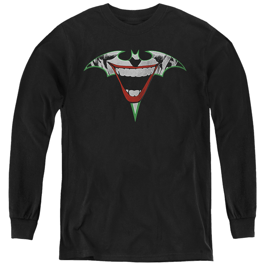 Joker, The Joker Bat Logo - Youth Long Sleeve T-Shirt Youth Long Sleeve T-Shirt Joker   