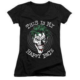 Joker, The Maniacal Spiral - Juniors V-Neck T-Shirt Juniors V-Neck T-Shirt Joker   