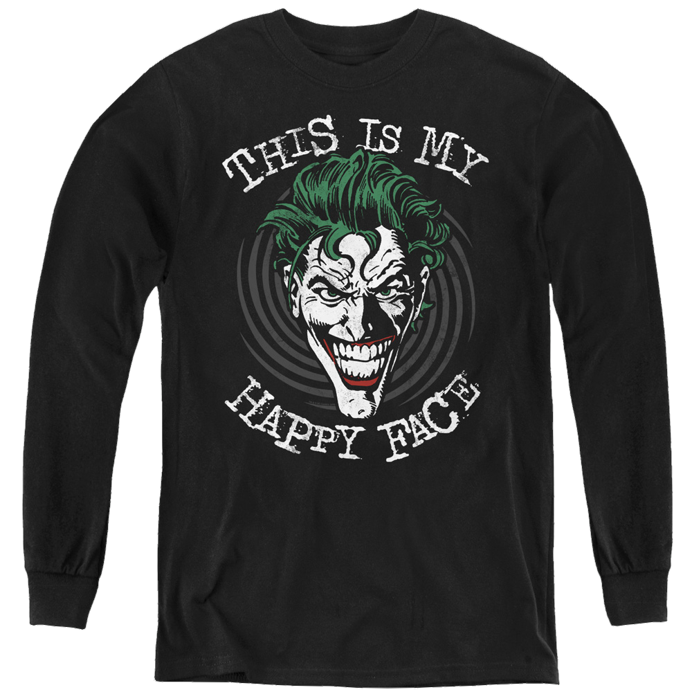 Joker, The Maniacal Spiral - Youth Long Sleeve T-Shirt Youth Long Sleeve T-Shirt Joker   