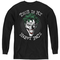 Joker, The Maniacal Spiral - Youth Long Sleeve T-Shirt Youth Long Sleeve T-Shirt Joker   