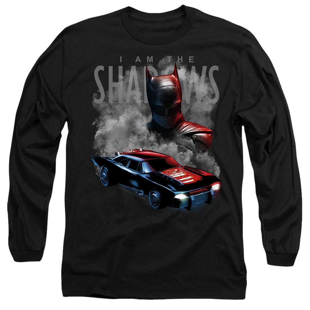 The Batman (2022) Batman And Batmobile - Men's Long Sleeve T-Shirt Men's Long Sleeve T-Shirt Batman   