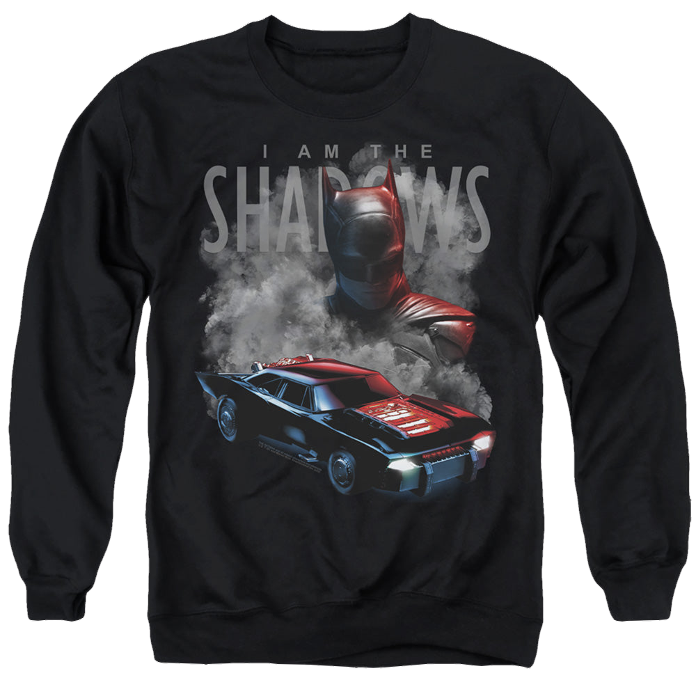 The Batman (2022) Batman And Batmobile - Men's Crewneck Sweatshirt Men's Crewneck Sweatshirt Batman   