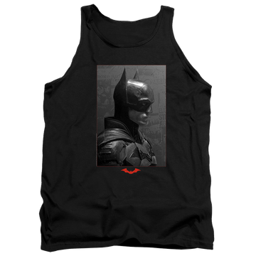 Black men's tank with The Batman (2022) Worn Portrait graphic