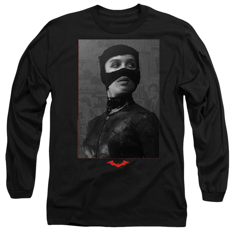 The Batman (2022) Catwoman Worn Portrait - Men's Long Sleeve T-Shirt Men's Long Sleeve T-Shirt Batman   